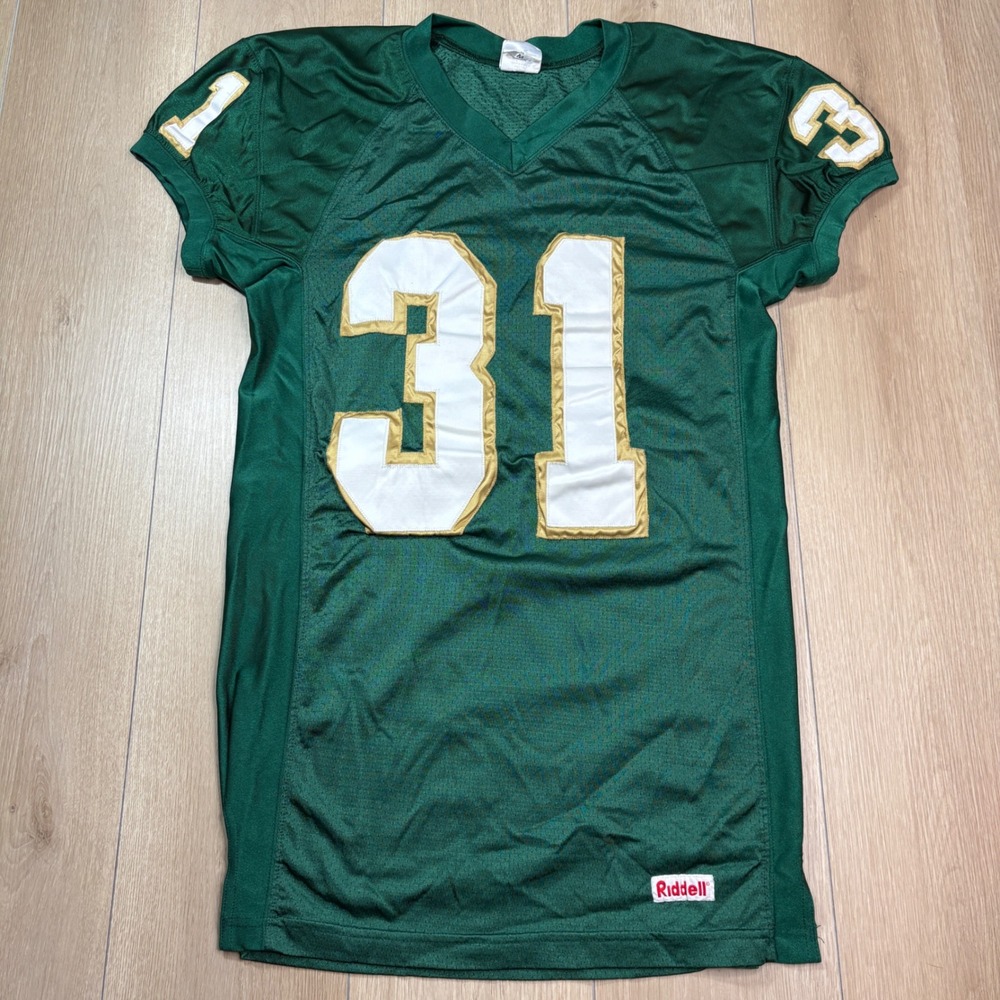 Riddell Green Football Jersey 31 Stitched Mesh Medium USF Bulls Notre Dame Irish